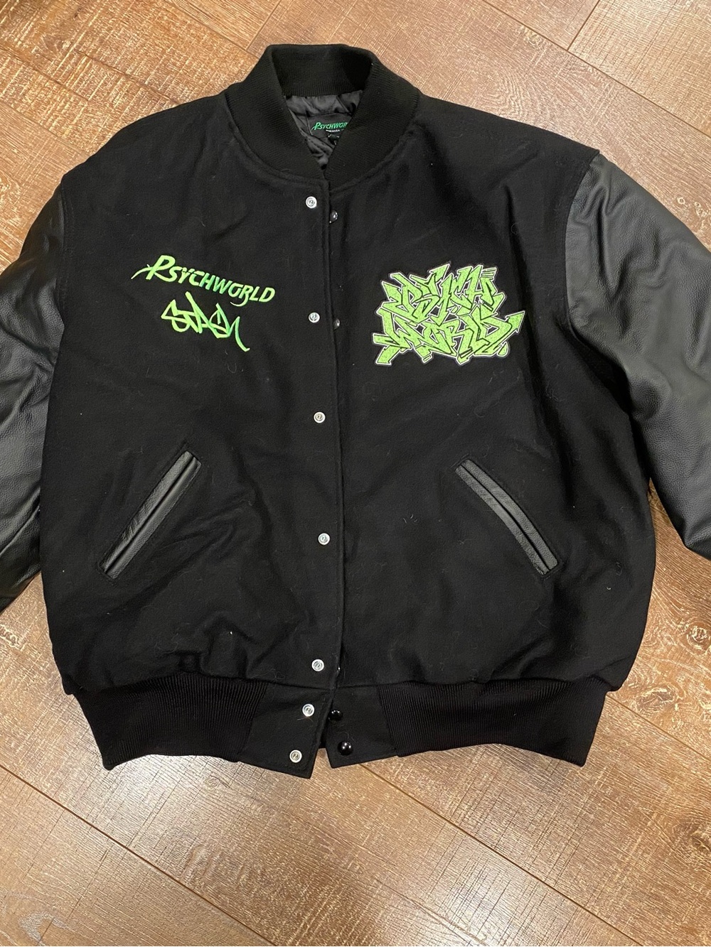 RARE Psychworld "Stash Logo" Varsity Jacket XL